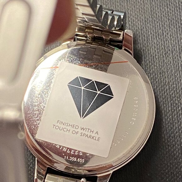 Olivia Burton Stainless Steel Watch with Crystals + Lace Flowers on Watch Face